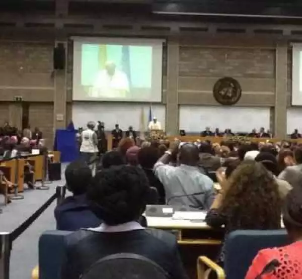 Photo: Pope Francis Addressing UNEP & UN Staff In Nairobi, Kenya